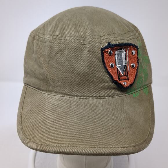 Kotis Design Slideback Cadet Army Cap Green One Size Adjustable Embroidered - Picture 2 of 9